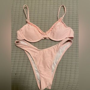 Shein Pink Ruffle Bikini